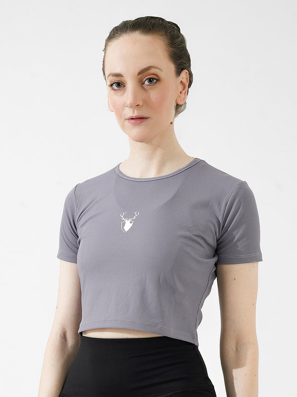 LEERA Active Crop Top in Grey